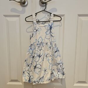 GAP White and Blue Floral Dress
